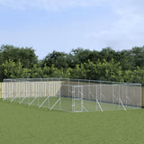 NNEVL Outdoor Dog Kennel Silver 6x14x2 m Galvanised Steel