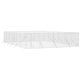 NNEVL Outdoor Dog Kennel Silver 8x12x2 m Galvanised Steel