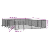 NNEVL Outdoor Dog Kennel Silver 8x12x2 m Galvanised Steel