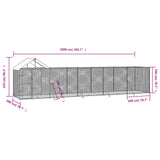 NNEVL Outdoor Dog Kennel with Roof Silver 10x2x2.5 m Galvanised Steel