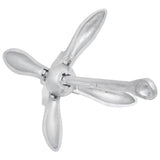 NNEVL Folding Anchor Silver 2.5 kg Malleable Iron