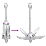 NNEVL Folding Anchor Silver 2.5 kg Malleable Iron