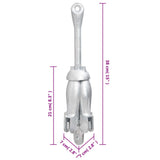 NNEVL Folding Anchor Silver 2.5 kg Malleable Iron