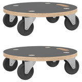 NNEVL Dolly Trolleys 2 pcs Round Ø38x11.5 cm