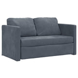 NNEVL Floor Sofa Bed 2-in-1 Dark Grey 122x204x55 cm Velvet