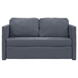 NNEVL Floor Sofa Bed 2-in-1 Dark Grey 122x204x55 cm Velvet
