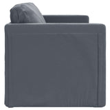 NNEVL Floor Sofa Bed 2-in-1 Dark Grey 122x204x55 cm Velvet
