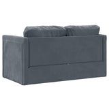 NNEVL Floor Sofa Bed 2-in-1 Dark Grey 122x204x55 cm Velvet