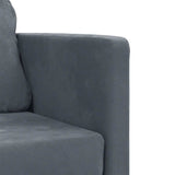 NNEVL Floor Sofa Bed 2-in-1 Dark Grey 122x204x55 cm Velvet