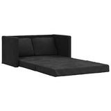 NNEVL Floor Sofa Bed 2-in-1 Black 122x204x55 cm Velvet