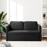NNEVL Floor Sofa Bed 2-in-1 Black 122x204x55 cm Velvet