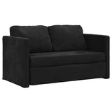 NNEVL Floor Sofa Bed 2-in-1 Black 122x204x55 cm Velvet