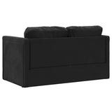 NNEVL Floor Sofa Bed 2-in-1 Black 122x204x55 cm Velvet