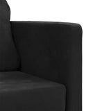 NNEVL Floor Sofa Bed 2-in-1 Black 122x204x55 cm Velvet