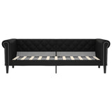 NNEVL Day Bed without Mattress Black 90x190 cm Faux Leather