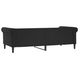 NNEVL Day Bed without Mattress Black 90x190 cm Faux Leather