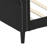 NNEVL Day Bed without Mattress Black 90x190 cm Faux Leather