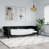 NNEVL Day Bed without Mattress Black 90x190 cm Faux Leather