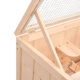 NNEVL Hamster Cage 60x30x35 cm Solid Wood Fir