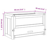 NNEVL Hamster Cage 60x30x35 cm Solid Wood Fir
