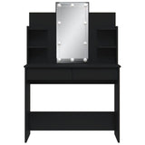 NNEVL Dressing Table with LED Lights Black 96x40x142 cm
