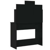 NNEVL Dressing Table with LED Lights Black 96x40x142 cm