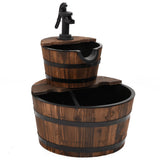 NNEVL Water Fountain with Pump 44.5x44.5x58 cm Solid Wood Fir