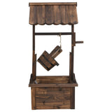 NNEVL Wishing Well Fountain with Pump 57x50x112 cm Solid Wood Fir