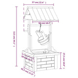 NNEVL Wishing Well Fountain with Pump 57x50x112 cm Solid Wood Fir