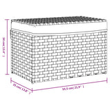 NNEVL Laundry Basket with Lid Black 55.5x35x34 cm Poly Rattan