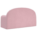 NNEVL Kids' Sofa Bed 2-Seater Pink Soft Plush