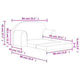 NNEVL Kids' Sofa Bed 2-Seater Pink Soft Plush