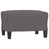 NNEVL 3-Seater Sofa with Footstool Grey 180 cm Faux Leather