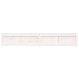 NNEVL Garden Planters 2 pcs White Solid Wood Pine