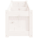 NNEVL Garden Planters 2 pcs White Solid Wood Pine