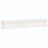 NNEVL Garden Planters 2 pcs White Solid Wood Pine