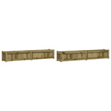 NNEVL Garden Planters 2 pcs Impregnated Wood Pine