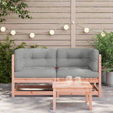 NNEVL Garden Sofas Corner with Cushions 2 pcs Solid Wood Douglas