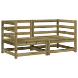 NNEVL Garden Sofas Corner with Cushions 2 pcs Impregnated Wood Pine