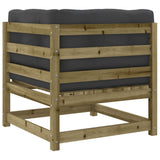 NNEVL Garden Sofas Corner with Cushions 2 pcs Impregnated Wood Pine
