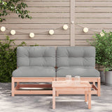 NNEVL Garden Sofas Armless with Cushions 2 pcs Solid Wood Douglas