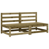 NNEVL Garden Sofas Armless with Cushions 2 pcs Impregnated Wood Pine