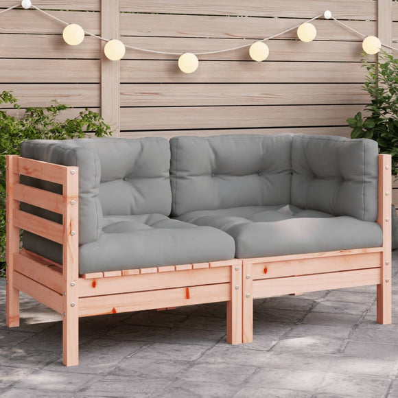 NNEVL Garden Sofa Corner with Cushions Solid Wood Douglas