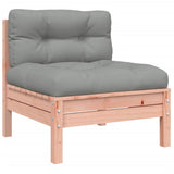 NNEVL Garden Sofa Armless with Cushions Solid Wood Douglas