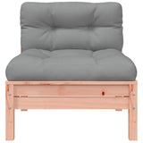 NNEVL Garden Sofa Armless with Cushions Solid Wood Douglas