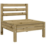 NNEVL Garden Sofa Armless with Cushions Impregnated Wood Pine