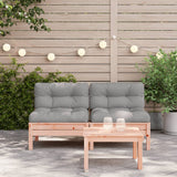 NNEVL Garden Sofa Armless with Cushions 2 pcs Solid Wood Douglas