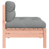 NNEVL Garden Sofa Armless with Cushions 2 pcs Solid Wood Douglas