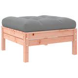 NNEVL Garden Footstool with Cushion Solid Wood Douglas