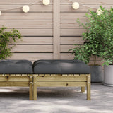 NNEVL Garden Footstool with Cushion Impregnated Wood Pine